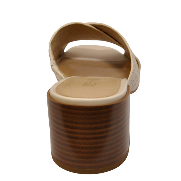 Michael Kors Colleen Mule Sandal MK Faux Leather Lt Cream 6.5/9.5/10 $175 Nib - Picture 5 of 7